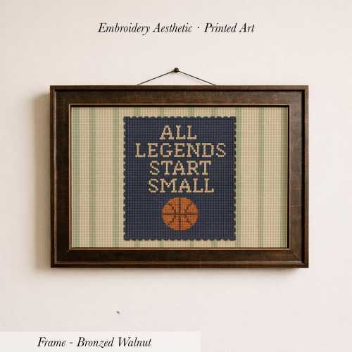 All Legends Start Small™ Print ∙ Vintage Sports Nursery Wall Art ∙ Basketball ∙ 1957