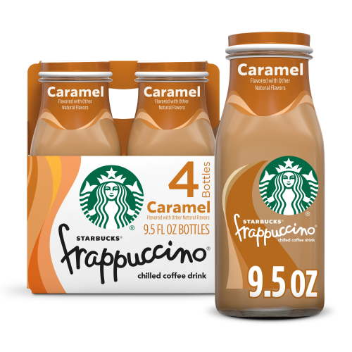 Starbucks Frappuccino Chilled Coffee Drink, Caramel, 4 count, 9.5 fl oz Bottles