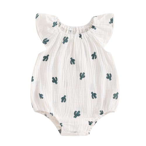 Fanvereka Infant Newborn Baby Girl Summer Romper Toddler Girls Bodysuit Cherry Sleeveless Jumpsuit Playsuit Clothing