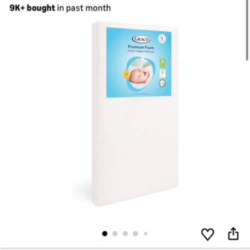 Graco Premium Crib & Toddler Mattress GREENGUARD Gold Certified, Machine-Washable OEKO-TEX STANDARD 100 Certified Cover with Waterproof Surface, Fits Any Standard Full Size Baby Crib & Toddler Bed