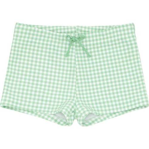 Palm Gingham Brief - Minnow | Maisonette