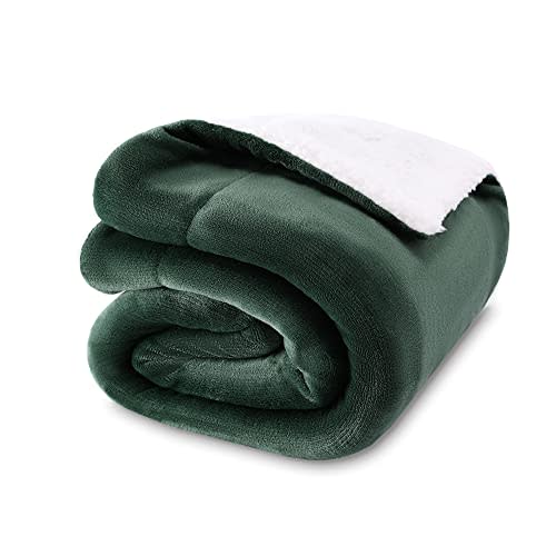 NANPIPER Baby Sherpa Blanket,Warm Toddler Throw Blanket,Soft Newborn Fleece Blanket for Winter (Olive Green,30x40 inches)