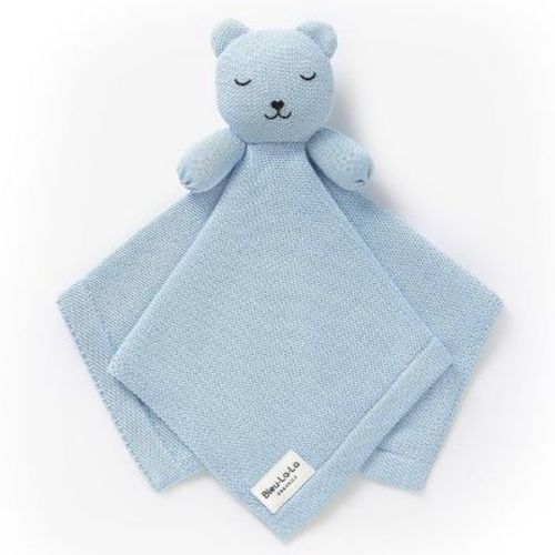 Bleu La La Blanket Lovey 100% Organic Cotton Baby Blanket with Comfort Lovey, Soft Security Blanket for Newborns & Toddlers