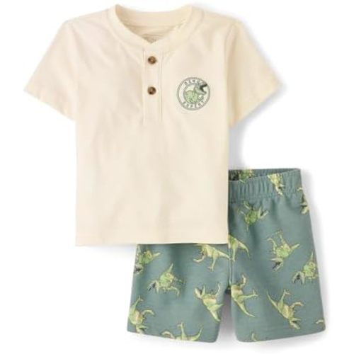 The Children's Place Baby Boys' And Toddler Short Sleeve Top and Shorts,2-piece Outfit Sets