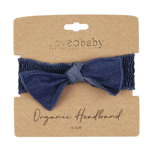 Denim | Denim Smocked Headband 12-24m
