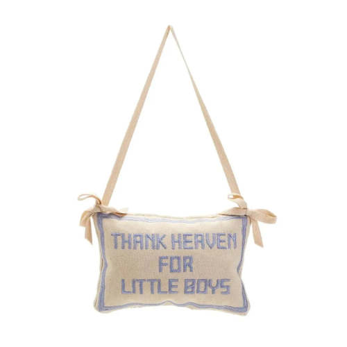 Thank Heaven Embroidered Pillow Door Hanger