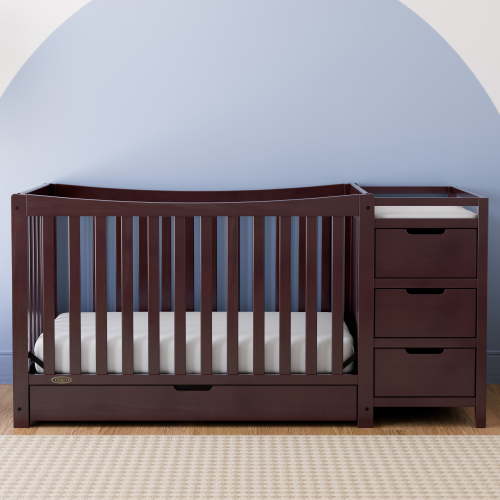 Graco Remi 4-in-1 Convertible Baby Crib and Changer, Espresso