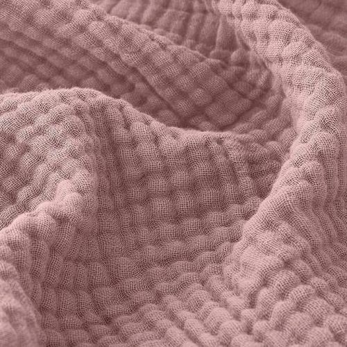 EMME Muslin Blankets for Adults Throw Blanket for Couch Breathable Gauze Soft Lightweight Airy Dusty Pink Throw XL 50" x 71"