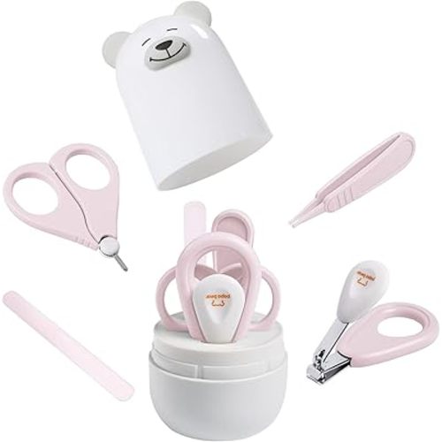 Baby Nail Clippers Set with Cute Case, Infant Fingernail and Toenail File Kit for Newborn Manicure and Pedicure, New Mom Grooming Gift
