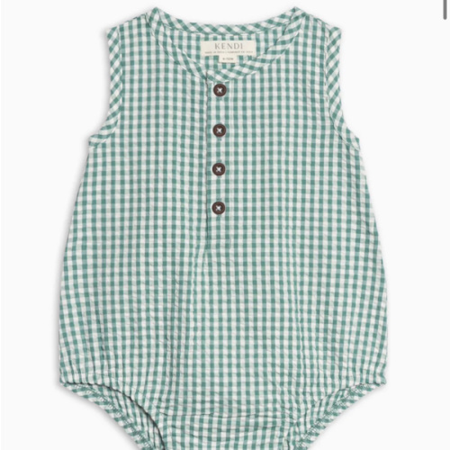 Wren Seersucker Bubble Romper