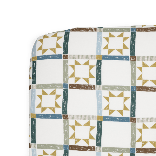 Stretch Knit Crib Sheet - Barn Star