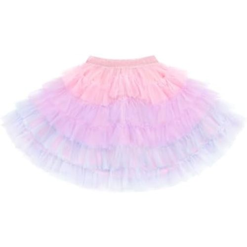 Stelle Girls Tutu Skirt 5 Layers Fluffy Tulle Dance Ballet Skirt Princess Birthday Party Costume