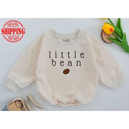 Little Bean Baby Romper Coffee Baby Romper Little Bean - Etsy