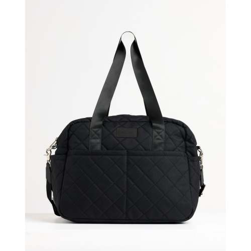 Black Quilted Nappy Bag