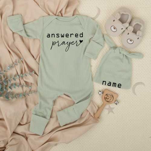 Answered Prayer Baby Bodysuit, Custom baby Set, newborn Clothes bodysuit prefect, new baby is coming gift, baby boy, baby girl outfit
