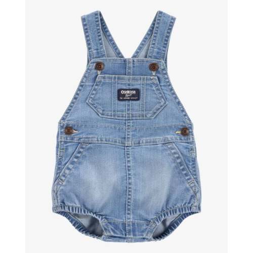 Baby Neutral Denim Bubble Romper - Blue - OshKosh | Carter's