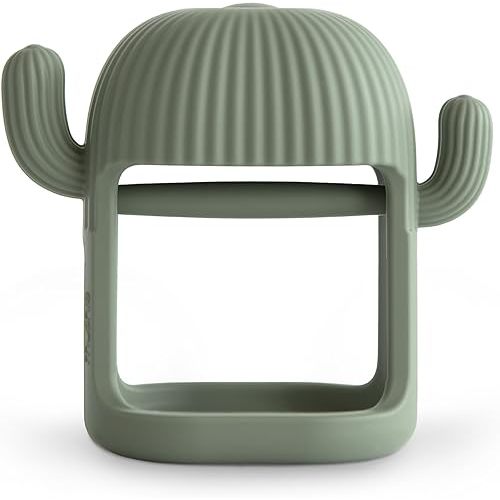 mushie Silicone Baby No-Drop Cactus Teether Toy