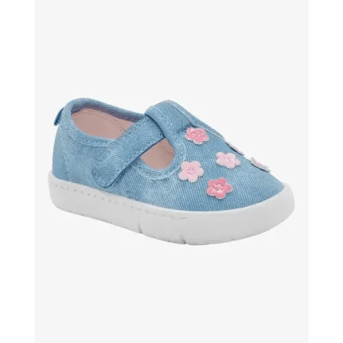 Every Step® First Walker Floral Denim Sneakers - Blue - Carter's | Carter's