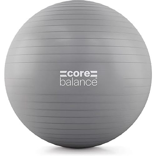 Core Balance Exercise Ball, Stability Ball for Yoga, Pilates and Fitness, Gym Ball for Home Gym and Office Chair, Training, Physical Therapy, Anti Burst, Pump Included, 55cm 65cm 75cm 85cm