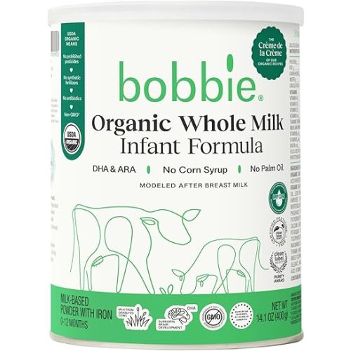 Bobbie,Organic Formula Whole Milk, 14.1 Ounce
