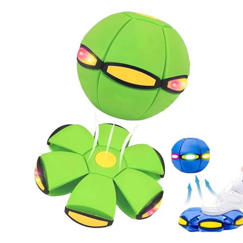 Children's Bouncing Ball, Magic Metaball Bouncing Ball, Magic Meta Balls Flying Saucer, Automatic Rebound Double The Fun, Children Bouncing Balls Magics Metaball (Green, No Light)