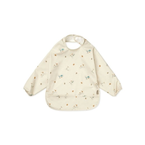 Sleeved Bib in Cream