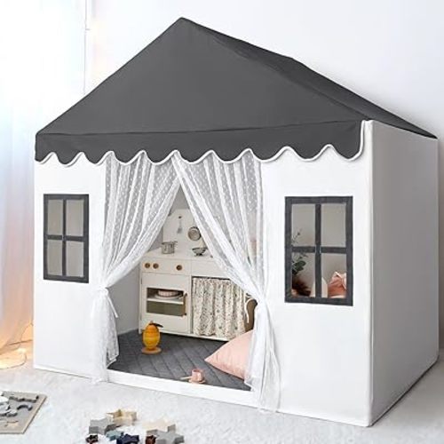 Kids Play Tent with Padded Mat, Large Playhouse Play Tent Indoor for Girls Boys, Kids Tent Toys for Toddlers Children Play House for Birthday Toy House Gift