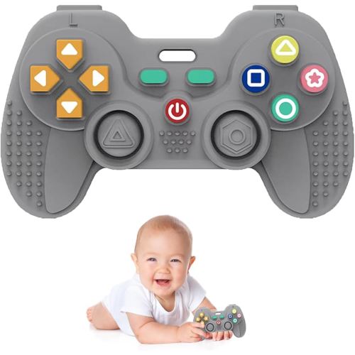 Hooku Silicone Teething Toys for Babies 0-6 Months, Teethers for Babies 6-12 Months, Remote Teether for Baby, Sensory Toys for Babies, Baby Chew Toys