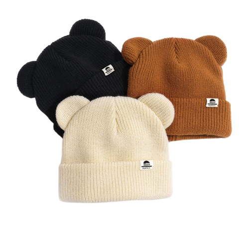Baby Beanie Winter Hat with Bear Ear for Infant Toddler Boys Girls Soft Knitted Skull Cap