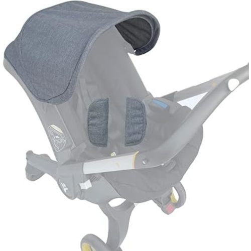 Stroller Replacement Accessories Canopy, Protection Shield, Textile Sun Shade Compatible with Doona Car Seat & Stroller (Light Grey)
