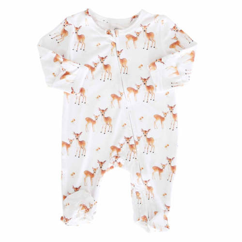 Friendly Fawns Zipper Footie