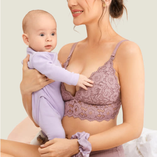 Lace Plunge Nursing Bralette