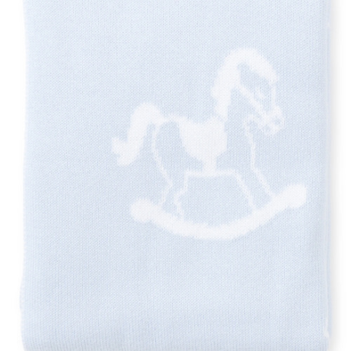 Blue Rocker Knit Novelty Blanket