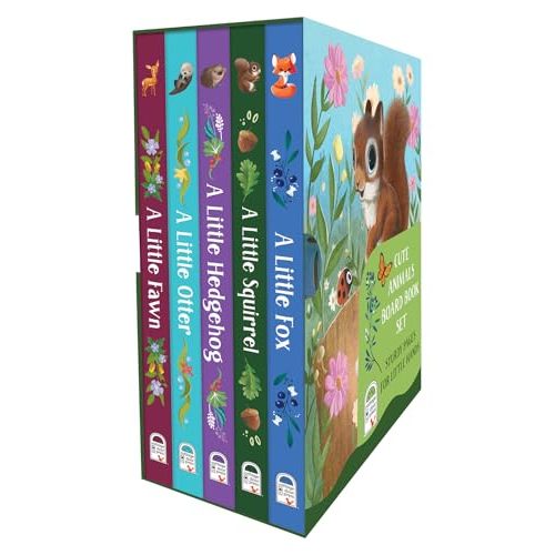 Animal Board Book Set - 5 Shaped Animal Books and Slipcase