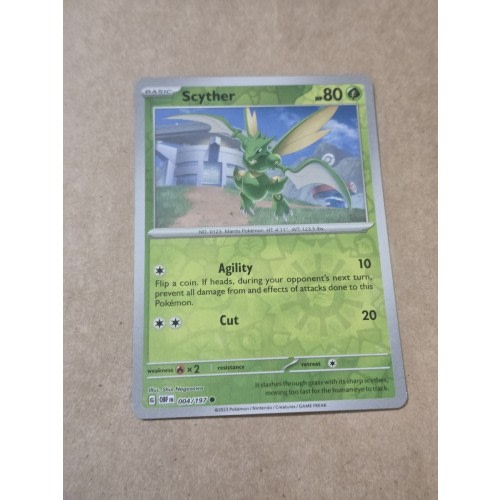 Scyther - 004/197 - Common - Reverse Holo Pokemon Card