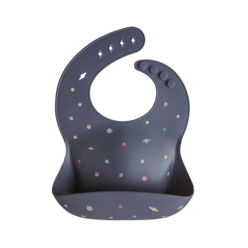Mushie Silicone Baby Bib - Planets