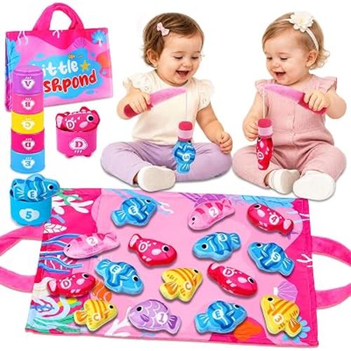 Montessori Toys for 1 Year Old Girl: Fishing Game First Birthday Gifts