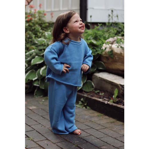 Quincy Knit Set in Bel Air Blue