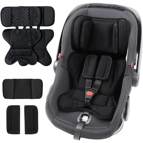 Infant Car Seat Insert for Baby Head Body Support, Black