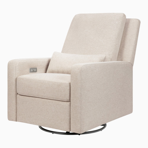 babyletto Sigi Electronic Recliner and Swivel Glider - Performance Beach Eco-Weave