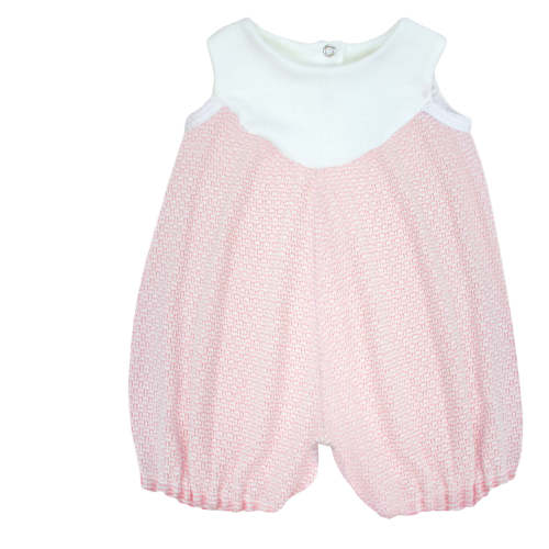 Paty Knit Bubble Romper with Pima Bodice