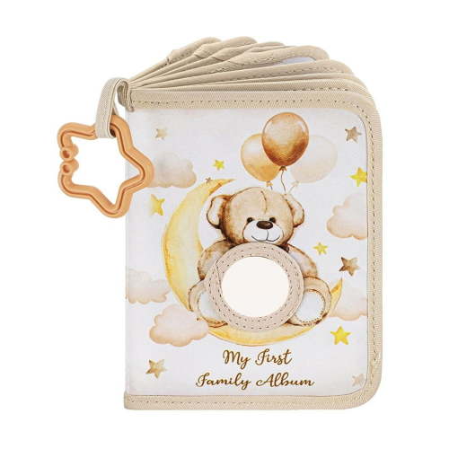 Baby Photo Album-Soft Book First Year Album Holds 4x6 in Pictures for Memory Shower