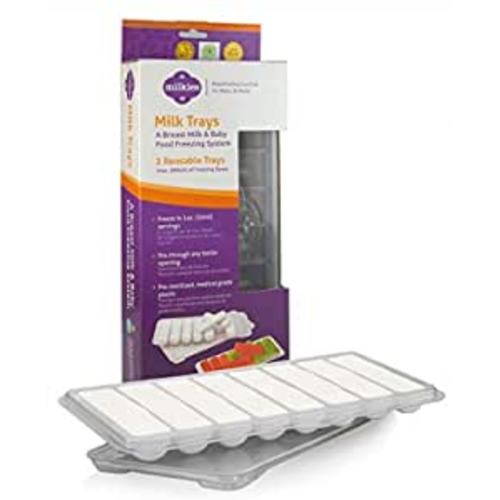Amazon.com : Milkies Milk Trays, Breastmilk Freezer Tray Organizer, Freeze and Store Your Milk and Baby Food in 1 Ounce Sticks, Includes 2 Reusable Storage Container Trays, No BPA-Phthalates-Dyes, Silicone-Free : Baby