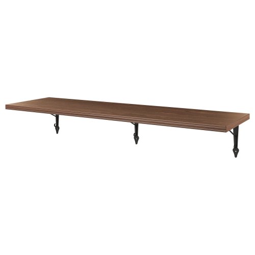 BERGSHULT / KROKSHULT Wall shelf - walnut effect/anthracite 47 1/4x11 3/4 "