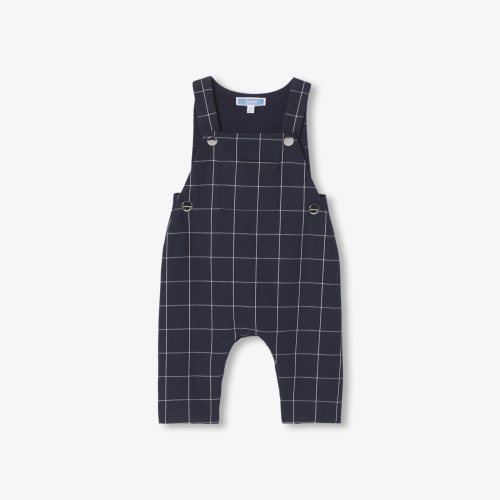 Baby boy checked overalls
