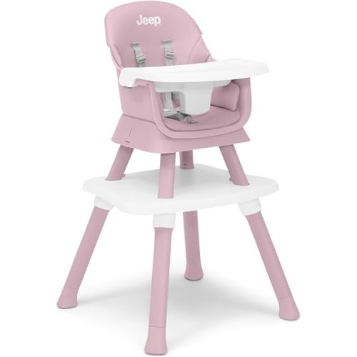 Jeep Milestone 6-in-1 Convertible High Chair by Delta Children, Light Pink