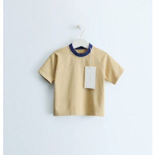 ZARA TIMELESS - CONTRAST COLLAR T-SHIRT - Khaki | ZARA United States