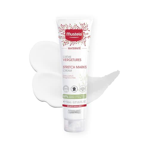 Mustela Maternity Stretch Marks Cream for Pregnancy - Natural Skincare Massage Moisturizer with Natural Avocado, Maracuja & Shea Butter - Lightly Fragranced or Fragrance Free - Various Sizes