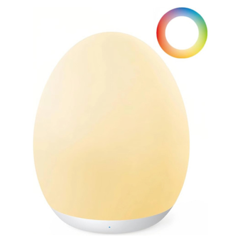 JolyWell Night Light for Kids, Baby Night Light with 7 Colors Changing Mode & Stepless Dimming, Nursery Night Light BPA Free,Rechargeable Egg Night Light for Breastfeeding 1h Timer & Touch Control