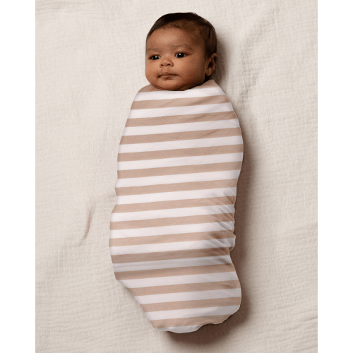 Bamboo Swaddle Blanket | Fawn Stripe | Kindred Bravely